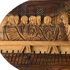Vintage Wood Wall Hanging Last Supper Wood Carving Religious Art 6x9   