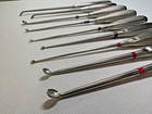 Set Of 9 V mueller Aesculap Codman Bone Curettes Spinal Orthopedics