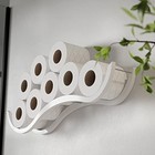 Cloud Wooden Wall Mounted Toilet Roll Holder  Black Loo Paper Storage White