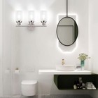 3 Light Vanity Lights  Wall Lamp Satin Nickel With Clear Glass  Bathroom