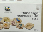 Plan Toys Hand Sign Numbers 1-10 Complete Set Educational Preschool Toddler