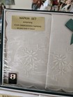 Vtg Guaranteed Irish 100  Linen Napkins Embroided Two Packs Set Of 8 Total  New 