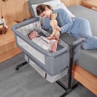 Bassinet Bedside Sleeper  3 In 1 Bedside Bassinet For Baby With Net