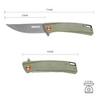 Pocket Knife With Clip edc Tactical Folding Knife  micarta Handle