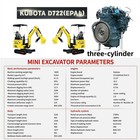 1 8ton Mini Excavator Kubota Engine Side Swing   Extendable Tracks 7 Attachments