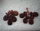 Hand Carved Wooden Castanets Vintage Pair  Folk Music Instrument