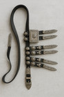 Silver Plated Leather Georgian Belt For Chokha   Traditional Costume Accessory