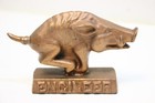 Arkansas University Engineer Cast Metal Razorback Paperweight Graduation - 5 5 