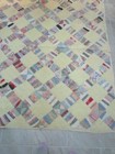 Vintage 1950 s Distressed Quilt Yellow Background 1950 s Fabrics Antique
