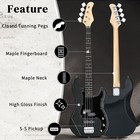 46-in 4 5string Electric Bass Guitar Beginner Kit Right Handed Included 20w Amp
