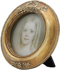 Small Vintage 3x3 Round Picture Frame  Mini Antique Ornate Circle Photo Frame  T