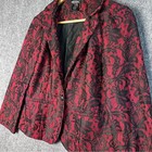 Vintage Wet Seal Blazer Large Red Whimsigoth Black Lace Steampunk Formal Jacket