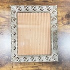 Vintage Metal Filigree Photo Picture Frame Mcm Gold Brass Hollywood Regency