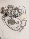 Sterling Silver 925 Mixed Jewelry Lot Broken Scrap Singles Gems Junk 180  Grams