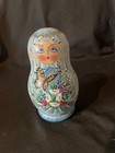 Traditional Matryoshka Russian Blue Nesting Dolls Hand Painted Set Of 5 