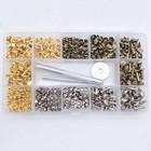 300 Pcs Leather Rivets  Brass Rivets For Fabric  Leather Rivet Kit  Double Cap