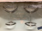 Vintage Set Of 2 Wedding Bride   Groom Toasting Champagne Glasses
