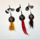 Vintage Trio Of Al Foss No  29 Tom Lures Tough Brass Blade On One