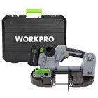 Workpro 20v Cordless Band Saw Cutting Metal With 3 75 Inch Cut Capacity 6 Speeds