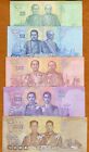 Complete Set  Thailand 20-50-100-500-1000 Baht   2018  Unc New King