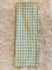 Antique Early American 1940   s Woven Cotton Fabric Textile Green