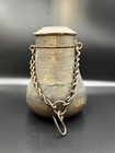 Antique Hand Hammered Copper Hanging Vessel With Lid Primitive Persian Turkish