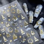 Christmas Nail Sticker For Nail Art Gold Nail Stickers 5d Self-adhesive Holid   