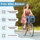 Dog Bike Basket  Foldable Dog Bike Carrier  Expandable Bike Basket For Dogs W   