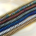 Hematite Gemstone Rondelle Spacer Beads 16  3mm 4mm 6mm 8mm 10mm