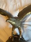 Brass Eagle On Globe Sculpture  Flag Pole Top  22  High 21  Wing Span