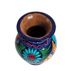 Authentic 5  Mexican Talavera Pottery Vase Hand Painted Terracotta Folk Art Bird