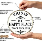 Funny Garden Metal Sign - this Is My Happy Place Don t F  It Up