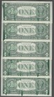  5  Semi-sequential Ink Smear Errors 1977a  1 Unc Boston Federal Reserve Notes 