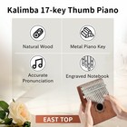17 Key Kalimba Thumb Piano Finger Mbira Mahogany Wood Keyboard Music Instruments