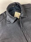 Vintage Leather Flight Jacket Bomber Jacket Goatskin Black Size Xl