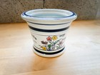 Vintage Planter Pot- Garden Butterflies Ladybugs Flowers - 4 5  X 5 25 