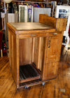 Antique Hamilton Typeset Printers Cabinet Letterpress Wood Oak Granite Top Vtg