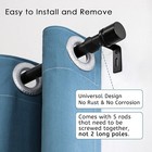 Curtain Rods For Windows 16 To 88 Inches Adjustable Length 1 Inch Diameter Black