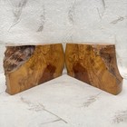 Htf Vtg California Redwood Bookends Solid Redwood Burl Mcm Dinnell   s 4 75   