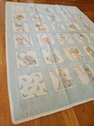 New Vintage Precious Moments Crib Baby Blanket Quilt 45 x35  Abc s Pastels Rare