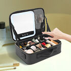 Travel Makeup Train Case Storage Bag With Mirror lights Cosmetic Bag Organizer