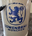 Vintage Lowenbrau Munchen Beer Stein Stoneware Pottery 1l German Mug Ceramic Vtg