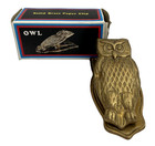 Vintage Solid Brass Owl Paper Clip Holder Paperweight Style  265 Taiwan T9