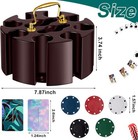 Wettarn Poker Chips Set  200 Count Rotating Chip Case Wood    