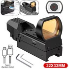 Hunting Red Dot Sight Scope 4-reticle Optic Usb Rechargeable 20mm Picatinny Rail