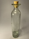 Vintage Style Clear Glass Decanter Bottle 10  With Cork Stopper