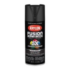 Krylon K02732007 Satin Black Fusion All-in-one Spray Paint 12 Oz   pack Of 6 