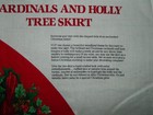 Vtg Vintage Cardinals And Holly Tree Skirt   2 Stockings Fabric Pattern