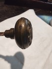 Vtg Antique Fancy Victorian Ornate Doorknob Brass W Spindle 
