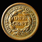 1855 Braided Hair Large Cent - Very Fine - Deep Scratches On Obverse